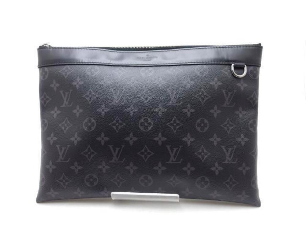 LOUIS VUITTON Clutch Bag Pochette Discovery Monogram Eclipse Black